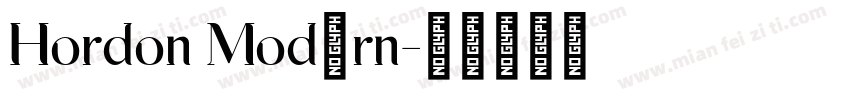 Hordon Modern字体转换